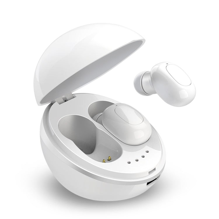 A10 TWS Space Capsule Shape Wireless Bluetooth Earphone with Magnetic Charging Box & Lanyard, Support HD Call & Automatic Pairing Bluetooth, White, White + Black, Black, Black White