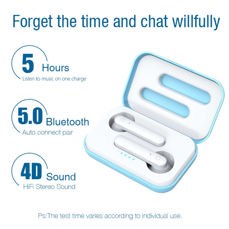 X26 TWS  Bluetooth 5.0 Wireless Touch Bluetooth Earphone with Magnetic Attraction Charging Box, Support Voice Assistant & Call, White, Pink, Blue