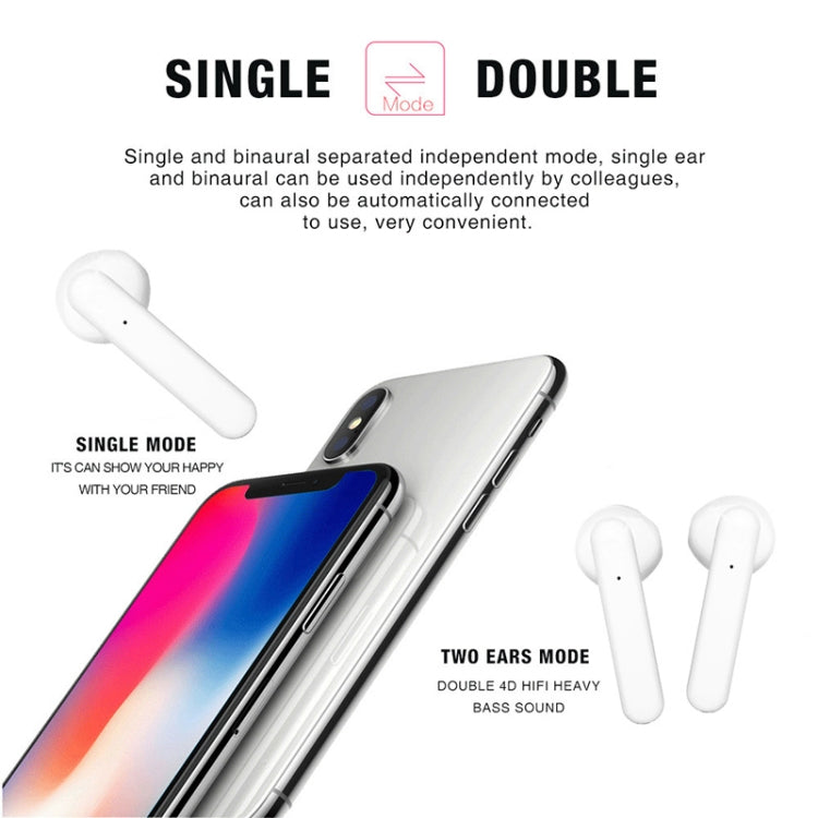 X26 TWS  Bluetooth 5.0 Wireless Touch Bluetooth Earphone with Magnetic Attraction Charging Box, Support Voice Assistant & Call, White, Pink, Blue