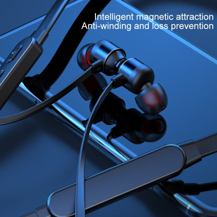 Bluetooth 5.1 Round Wire Neck-mounted Bluetooth Sports Earphone with Magnetic Function