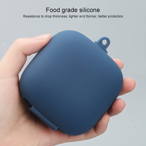 Solid Color Silicone Wireless Bluetooth Earphone Protective Case for Beats Powerbeats Pro, Gray Blue, Grass Green, Grey, Light Purple, Mint Green, Purple, Red, Wine Red, Black, Yellow, Dark Blue
