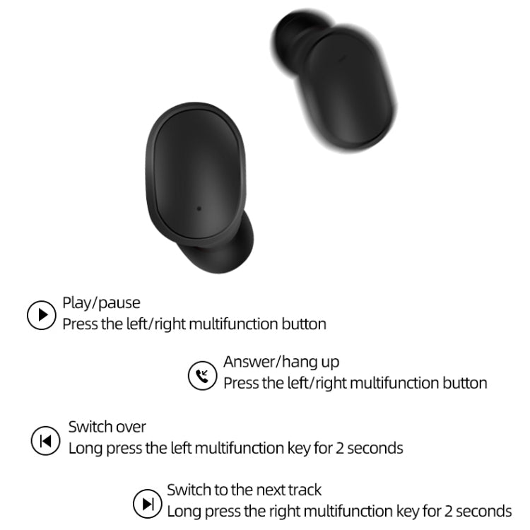 A6S IPX4 Waterproof Bluetooth 5.0 Wireless Bluetooth Earphone with Charging Box, Support for HD Calls & Siri & IOS Power Display