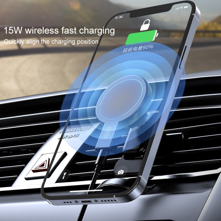K07 15W Max Output Magnetic Car Air Outlet Bracket Wireless Charger