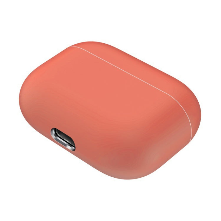 For AirPods Pro Solid Color Silicone Earphone Protective Case, Watermelon Red, Light Purple, Red, Black, White, Yellow, Pink, Green, Grey