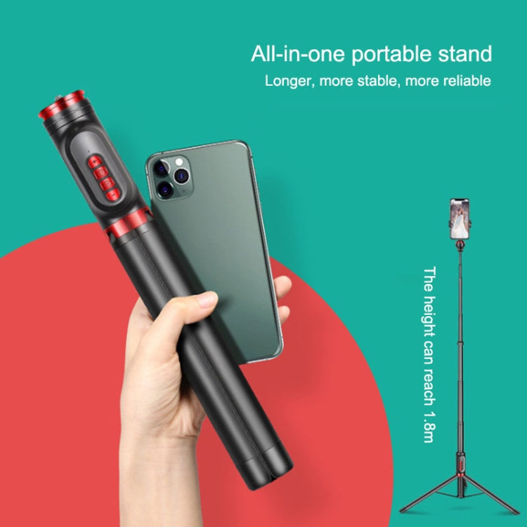 Aluminum Alloy Mobile Phone Bluetooth Selfie Stick Live Floor Tripod Bracket, Height: 1.8m, Height: 1.8m