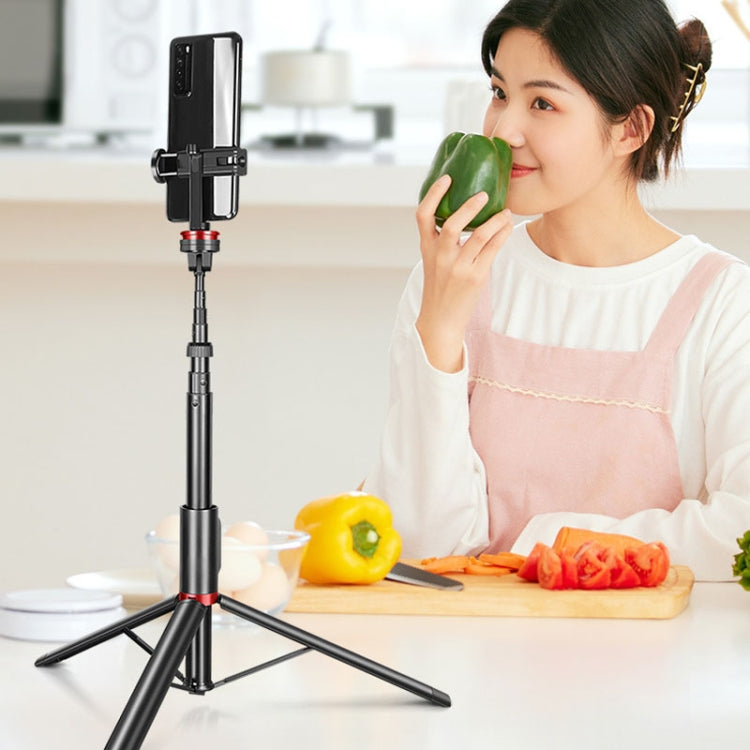 Aluminum Alloy Mobile Phone Bluetooth Selfie Stick Live Floor Tripod Bracket, Height: 1.8m, Height: 1.8m