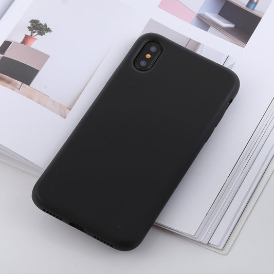 For iPhone X / XS Shockproof Solid Color Liquid Silicone Feel TPU Case