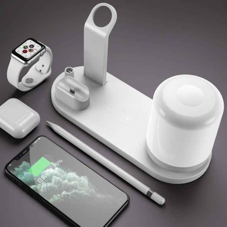 WS6 10W 2 USB Ports + USB-C / Type-C Port Multi-function Desk Lamp + Qi Wireless Charging Charger