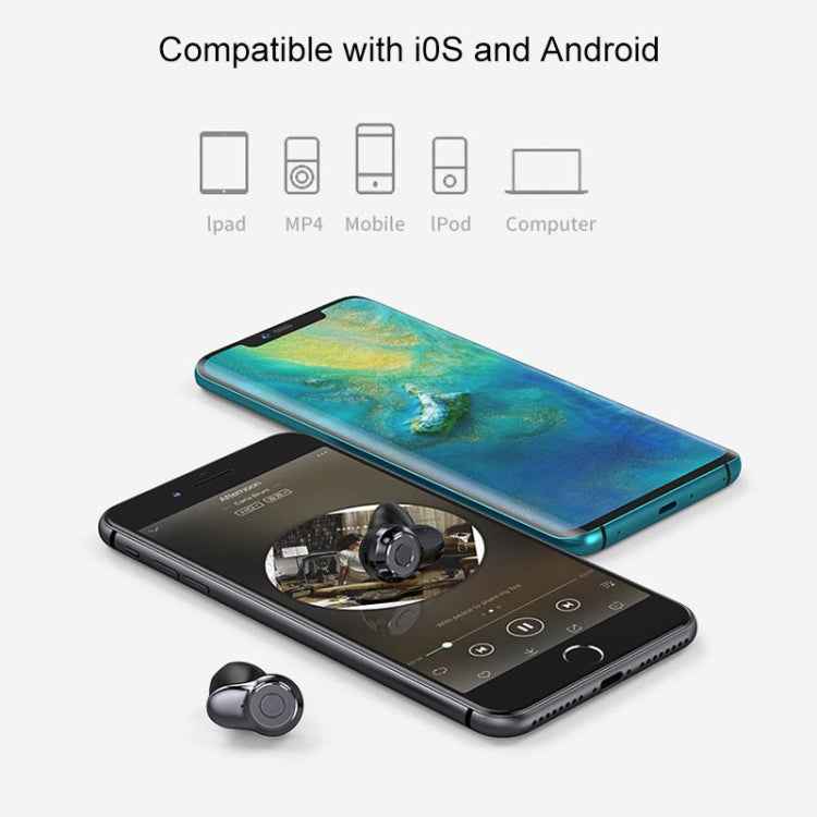 A6 TWS Bluetooth 5.0 Touch Wireless Bluetooth Earphone with Charging Box & LED Smart Digital Display, Support Voice Assistant & Memory Connection & HD Call