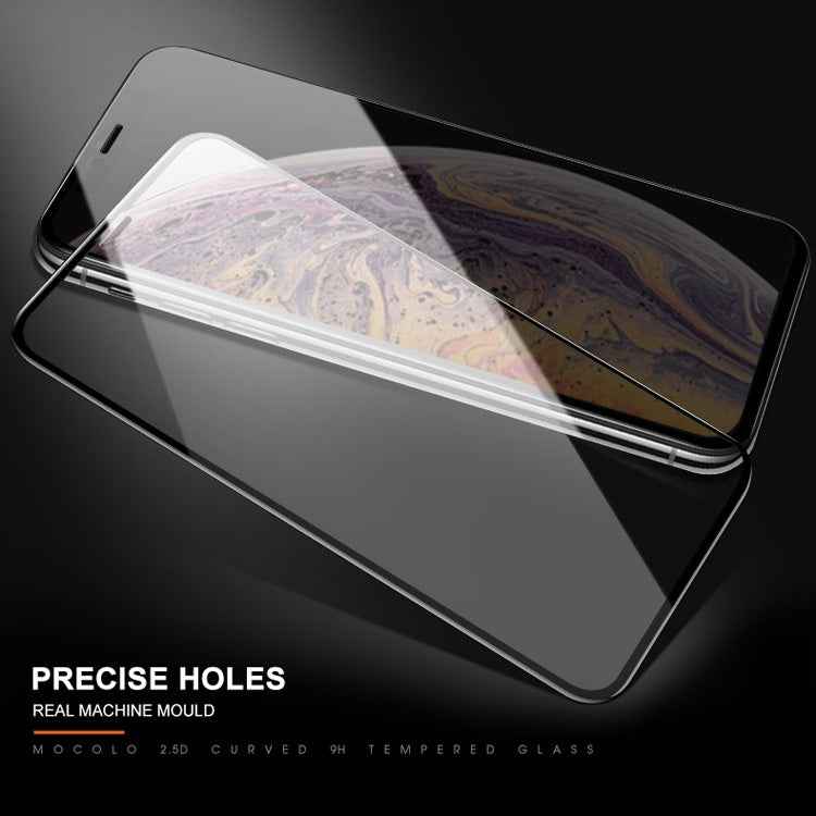 For iPhone XS / X mocolo 0.33mm 9H 2.5D Silk Print Tempered Glass Film
