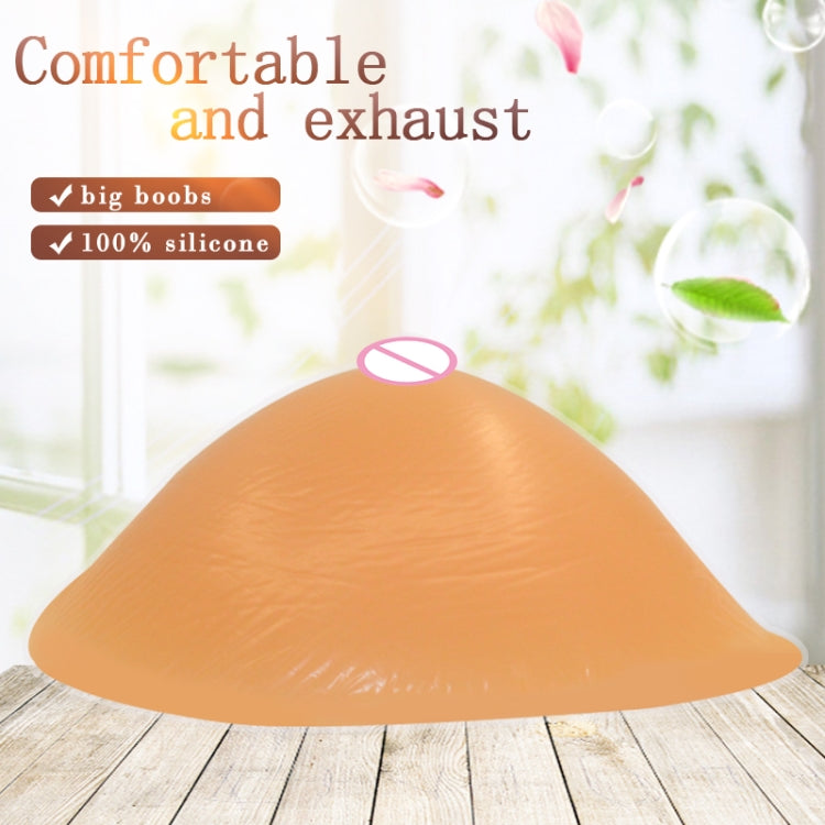 AS7 Spiral Shape Postoperative Rehabilitation Fake Breasts Silicone Breast Pad Nipple Cover 450g/Right