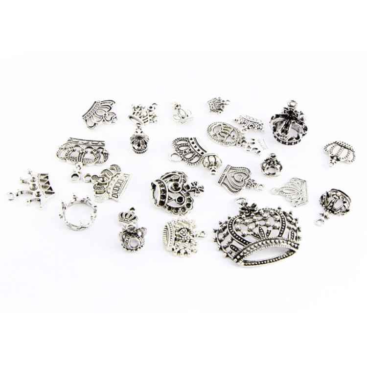 25 in 1 Tibetan Silver Bracelet Accessories Exquisite Crown Pendant Set