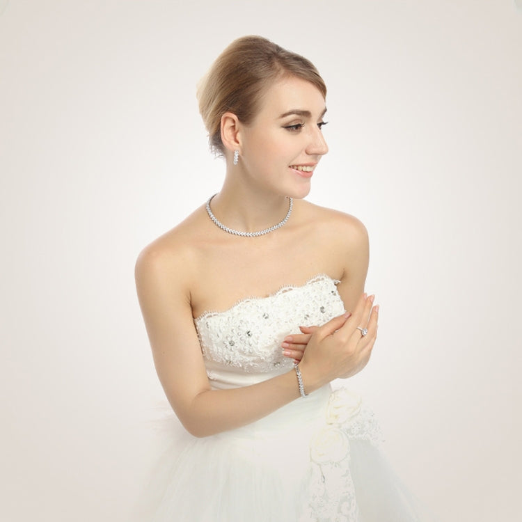 19cm Fashion Zircon Encrusted Roman Bracelets Platinum-plated Bracelet Jewelry