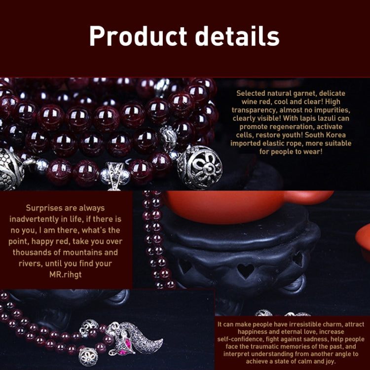 Fashion Jewelry Accessory Garnet Beads Bracelet