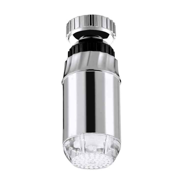 SDF-B2 1 LED ABS Temperature Sensor RGB LED Faucet Light Water Glow Shower, Size: 78 x 28mm, Interface: 22mm (Silver)