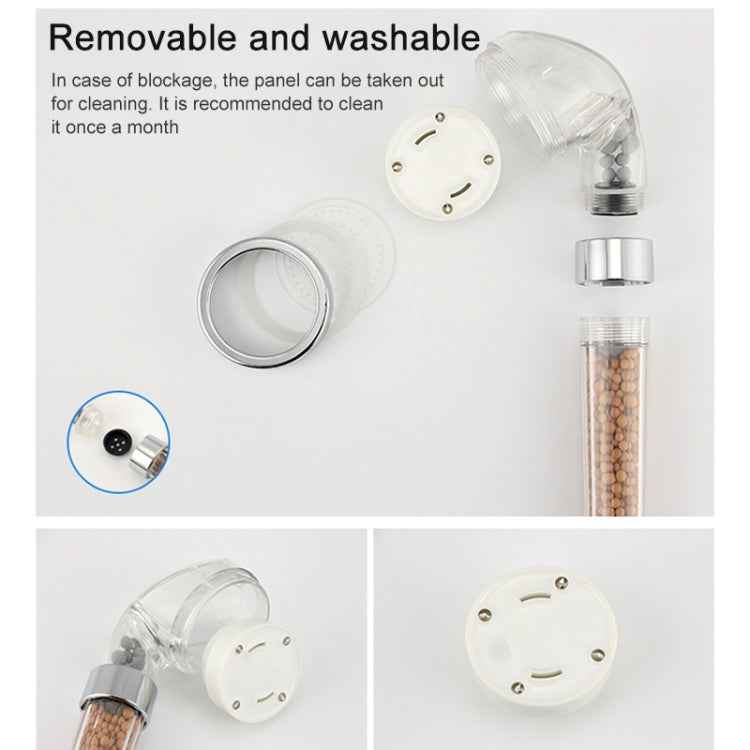 SDS-A23 15 LEDs ABS Temperature Sensor Negative Ions RGB LED Shower Head, Size: 23 x 6.5 x 5.8cm, Interface:  20mm