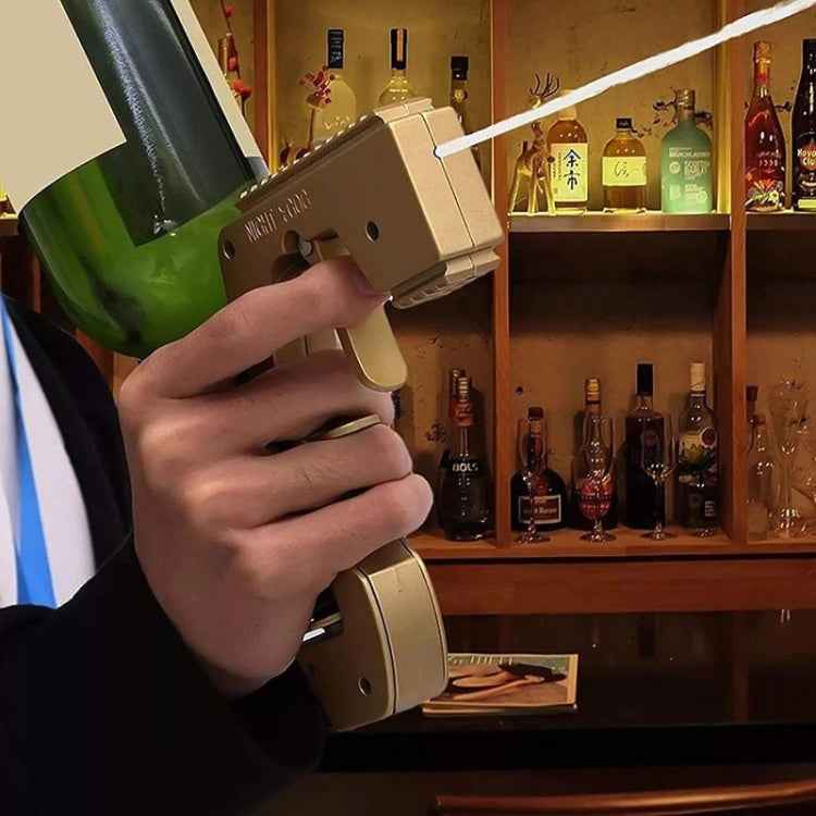 Plastic Wrapped Metal Bubbly Blaster Champagne Bottle Squirt Gun Bar Tool