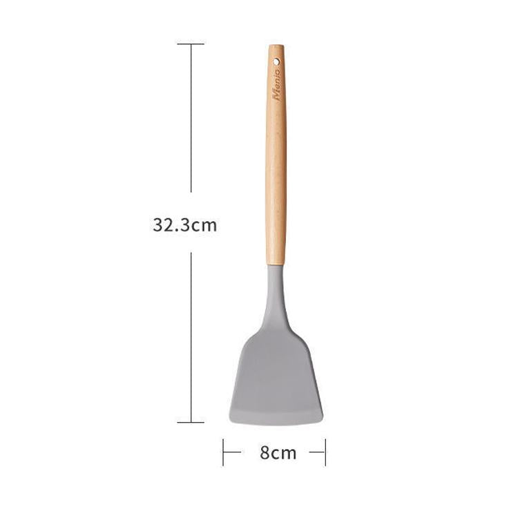 Kitchen Silicone Frying Scoop Fry Shovel Spatula Cooking Utensil
