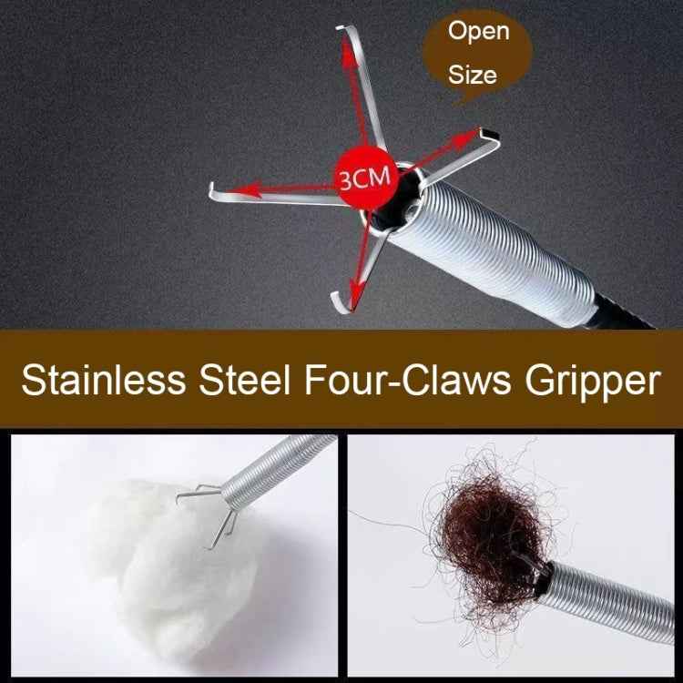 5pcs Multifunctional Four-claw Grapple Bendable Hose Sewer Dredge, Specification: 300cm