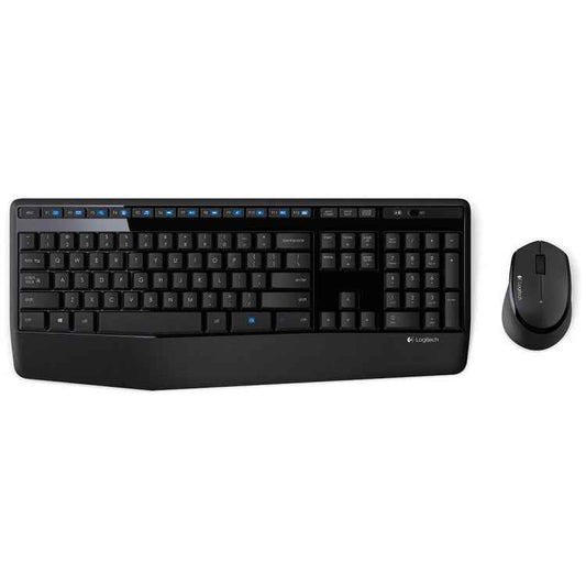 Logitech MK345 Wireless Full-size Keyboard + 2.4GHz 1000DPI Wireless Optical Mouse Set with Nano Receiver, Logitech MK345