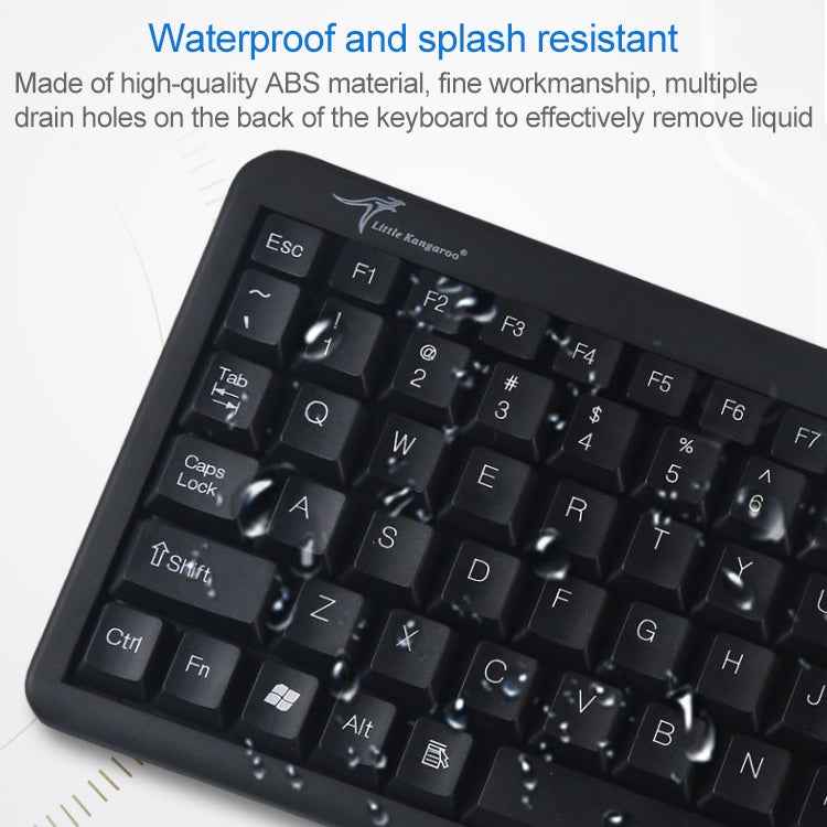 DS-8900 PS / 2 Interface Prevent Water Splashing Laser Engraving Character One-piece Wired Trackball Keyboard, Length: 1.5m