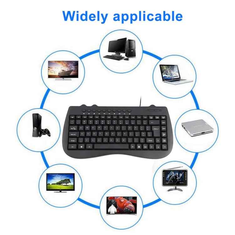 KB-301B Multimedia Notebook Mini Wired Keyboard, English Version