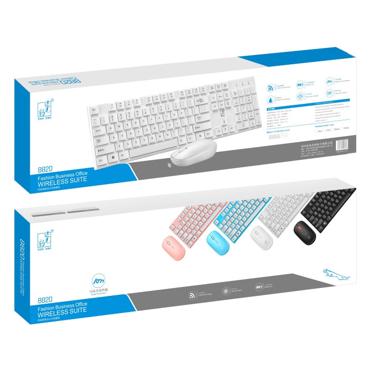 ZGB 8820 Candy Color Wireless Keyboard + Mouse Set, 8820 (Black), 8820 (White)