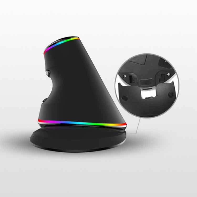 DELUX M618 Plus RGB Wired Optical Mouse Ergonomic Vertical Mouse 4000DPI