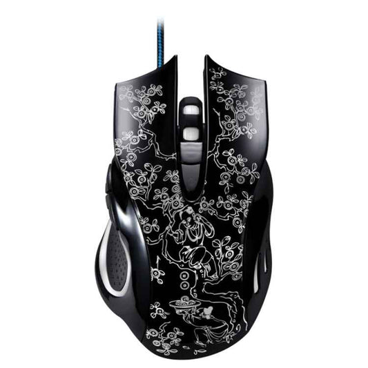 ZGB 169 USB 2400DPI Four-speed Adjustable LED Backlight Wired Optical E-sport Gaming Mouse with Counter Weight, Length: 1.45m
