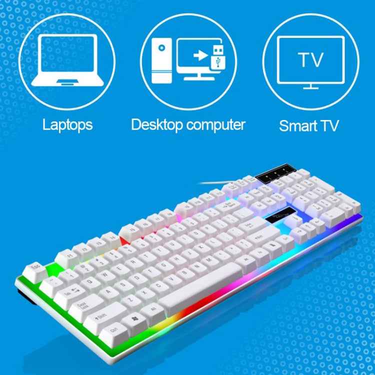 ZGB G21 104 Keys USB Wired Mechanical Feel Colorful Backlight Office Computer Keyboard Gaming Keyboard