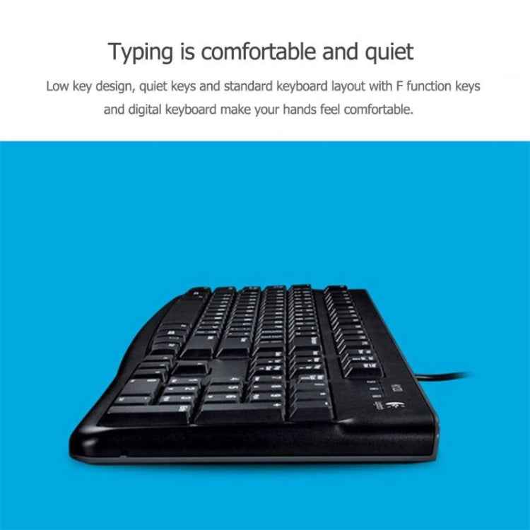 Logitech K120 USB Waterproof Splash Wired Keyboard for Desktop Computers / Laptops