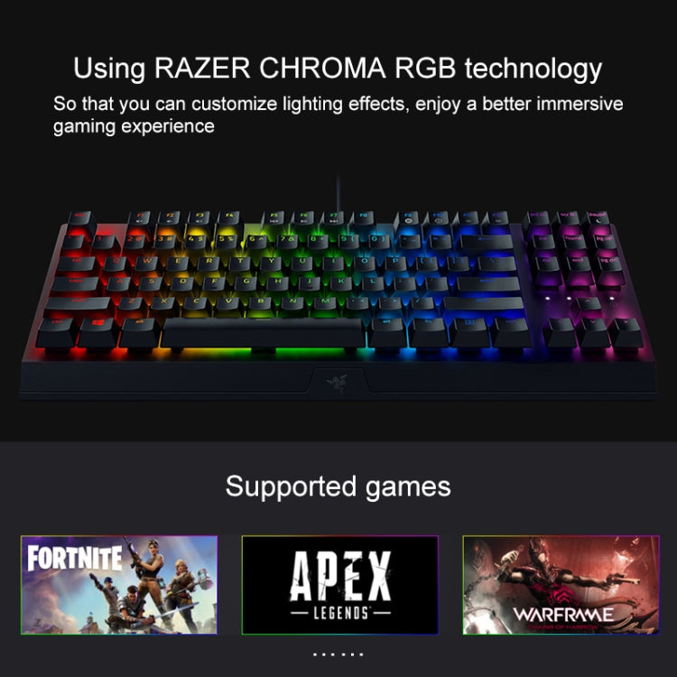 Razer BlackWidow V3 Tenkeyless RGB Lighting Wired Mechanical Keyboard, Competitive Version (Yellow Shaft), BlackWidow V3 Tenkeyless(Green Shaft), BlackWidow V3 Tenkeyless(Yellow Shaft)