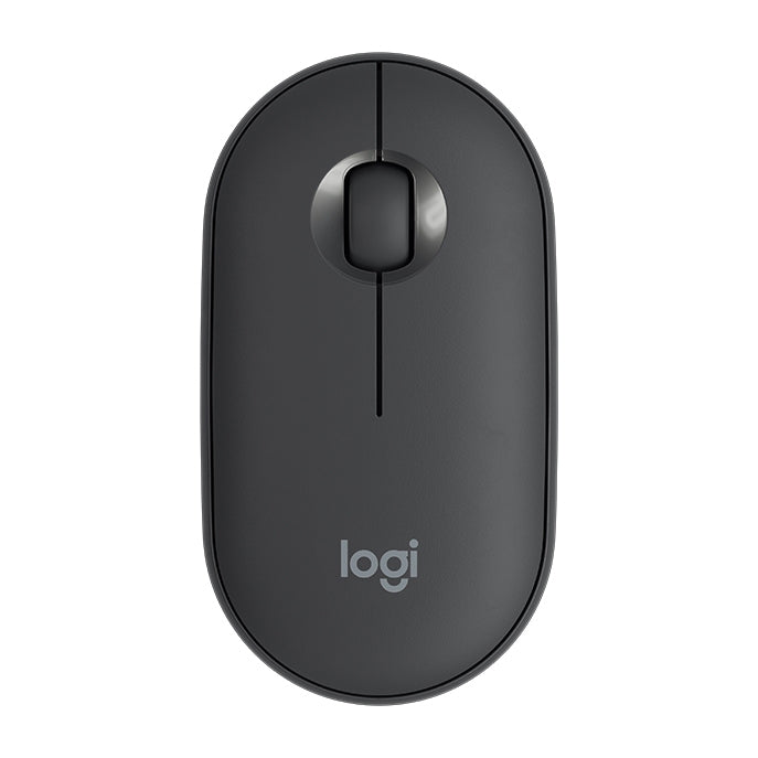 Logitech Pebble Cobblestone Shape Thin 3-keys 1000DPI Mute Wireless Bluetooth Optical Mouse, Wireless Range: 10m