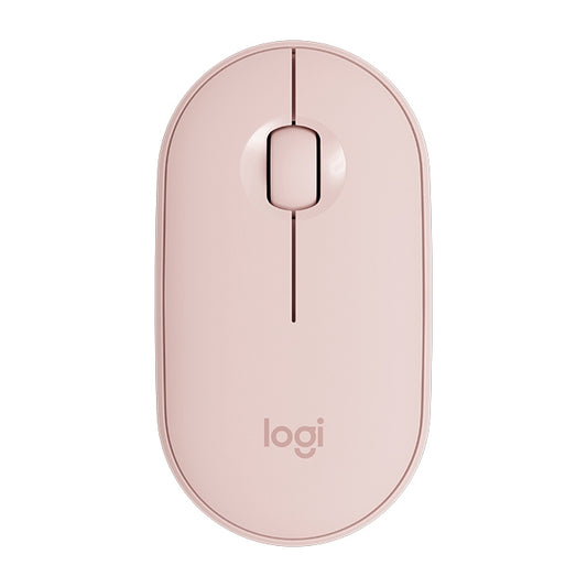 Logitech Pebble Cobblestone Shape Thin 3-keys 1000DPI Mute Wireless Bluetooth Optical Mouse, Wireless Range: 10m