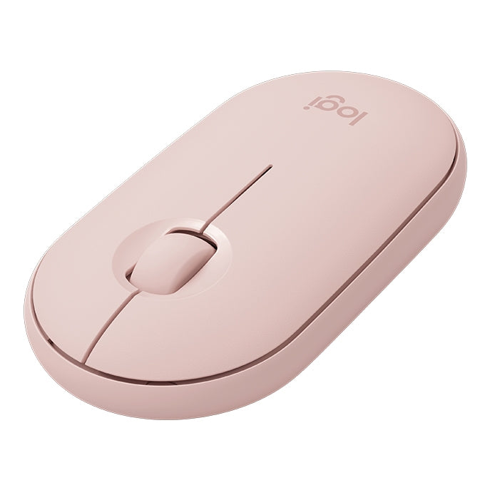 Logitech Pebble Cobblestone Shape Thin 3-keys 1000DPI Mute Wireless Bluetooth Optical Mouse, Wireless Range: 10m