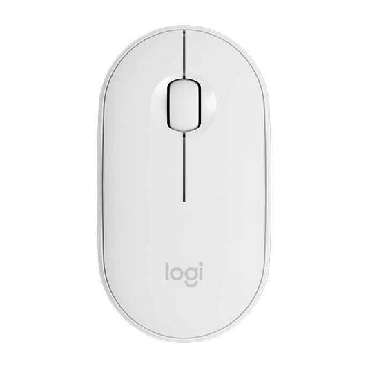 Logitech Pebble Cobblestone Shape Thin 3-keys 1000DPI Mute Wireless Bluetooth Optical Mouse, Wireless Range: 10m