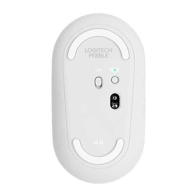 Logitech Pebble Cobblestone Shape Thin 3-keys 1000DPI Mute Wireless Bluetooth Optical Mouse, Wireless Range: 10m
