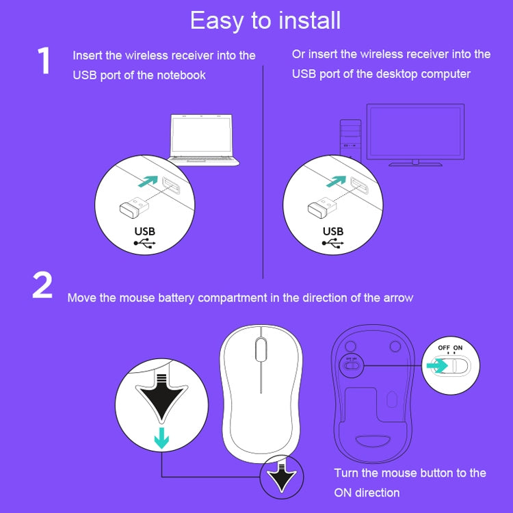 Logitech M186 Wireless Mouse Office Power Saving USB Laptop Desktop Computer Universal