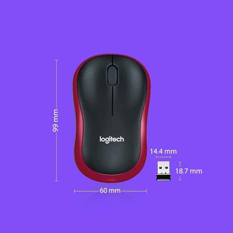 Logitech M186 Wireless Mouse Office Power Saving USB Laptop Desktop Computer Universal