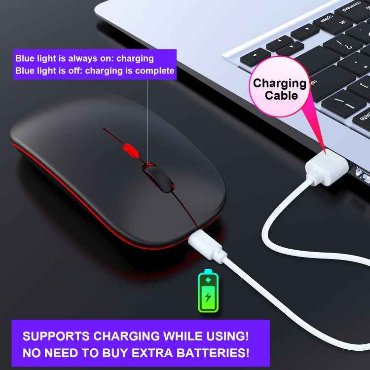 HXSJ M40 4 Key 2.4G Colorful Wireless Silent Mouse