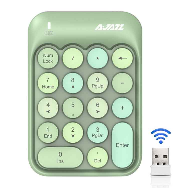 Ajazz AK18 2.4G Mini Wireless Mixed Color Keys Numeric Keyboard