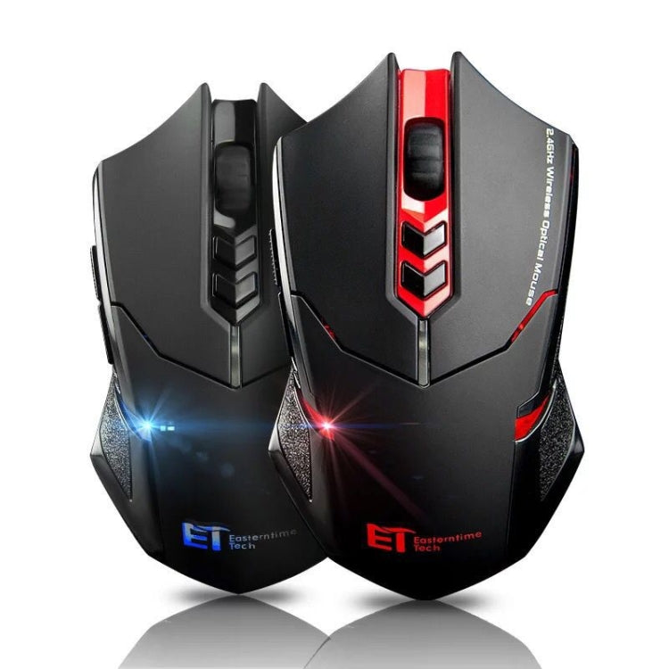 ET X-08 7-keys 2400DPI 2.4G Wireless Mute Gaming Mouse with USB Receiver & Colorful Backlight