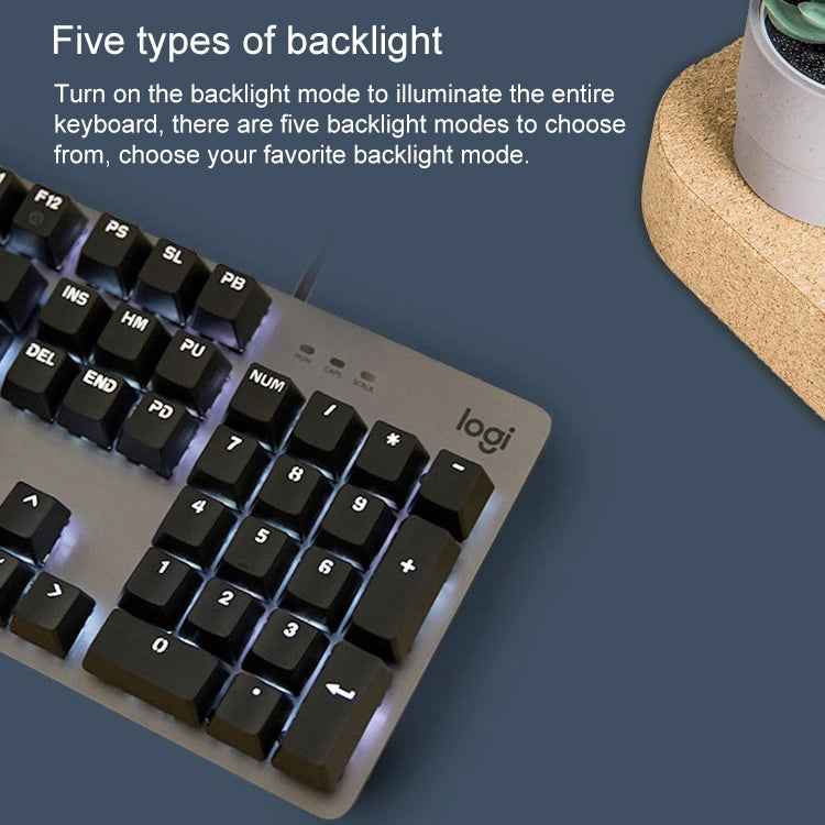 Logitech K845 CHERRY Blue Axis Backlit Mechanical Wired Keyboard, Cable Length: 1.8m