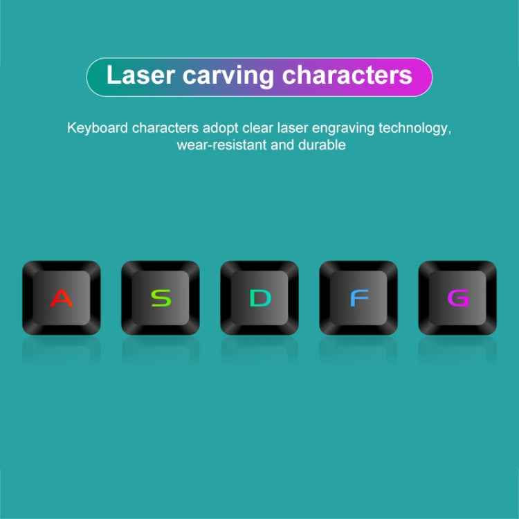 SHIPADOO D620 104-key Wired RGB Color Cracked Backlight Gaming Keyboard Mouse Kit for Laptop, PC