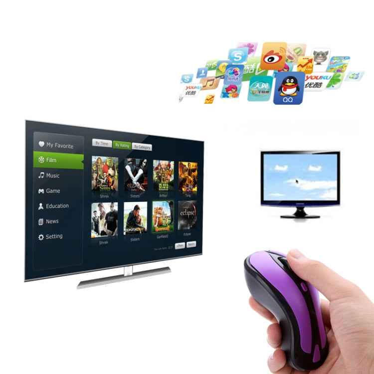PR-01 6D Gyroscope Fly Air Mouse 2.4G USB Receiver 1600 DPI Wireless Optical Mouse for Computer PC Android Smart TV Box