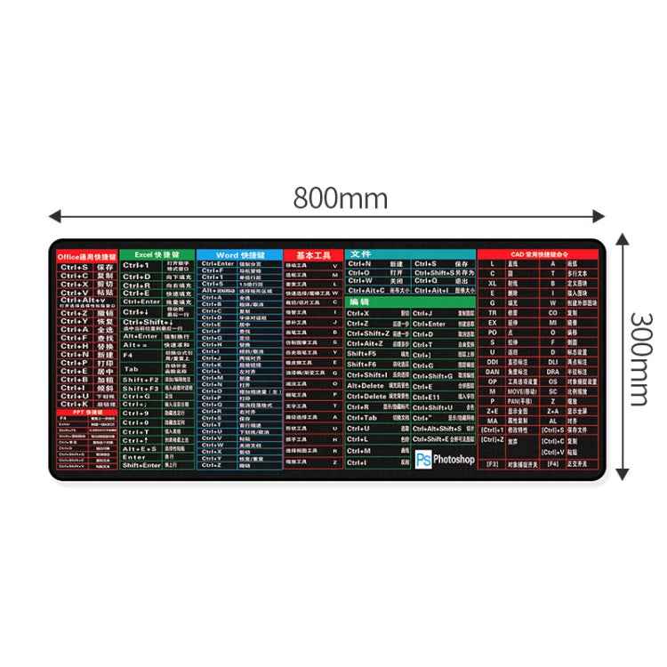 YINDIAO Large Rubber Mouse Pad Anti-skid Gaming Office Desk Pad Keyboard Mat, Size: 800x300mm (Universe)