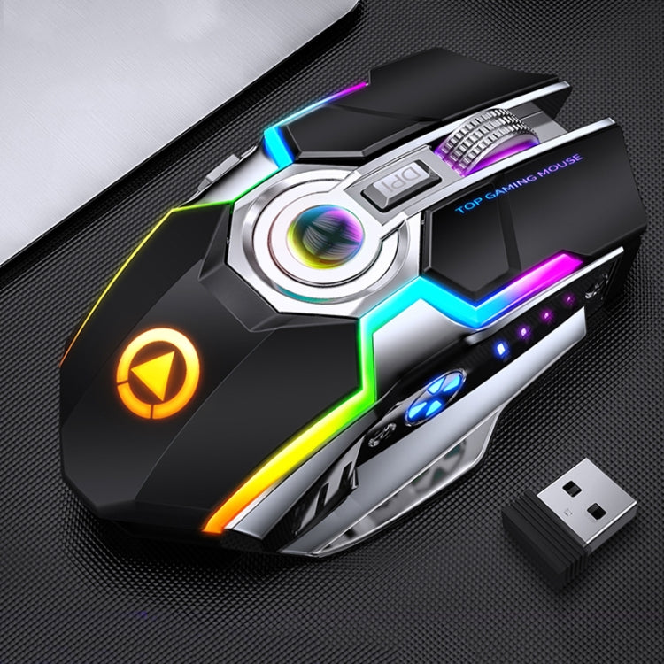 YINDIAO A5 2.4GHz 1600DPI 3-modes Adjustable Rechargeable RGB Light Wireless Silent Gaming Mouse