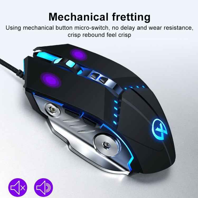 GM20 3200DPI 4-modes Adjustable 7-keys RGB Light Wired Gaming Mouse
