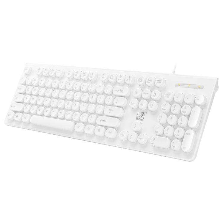ZGB S500 Round Key USB Wired Computer Keyboard, Round Key (White), Round Key (Black)