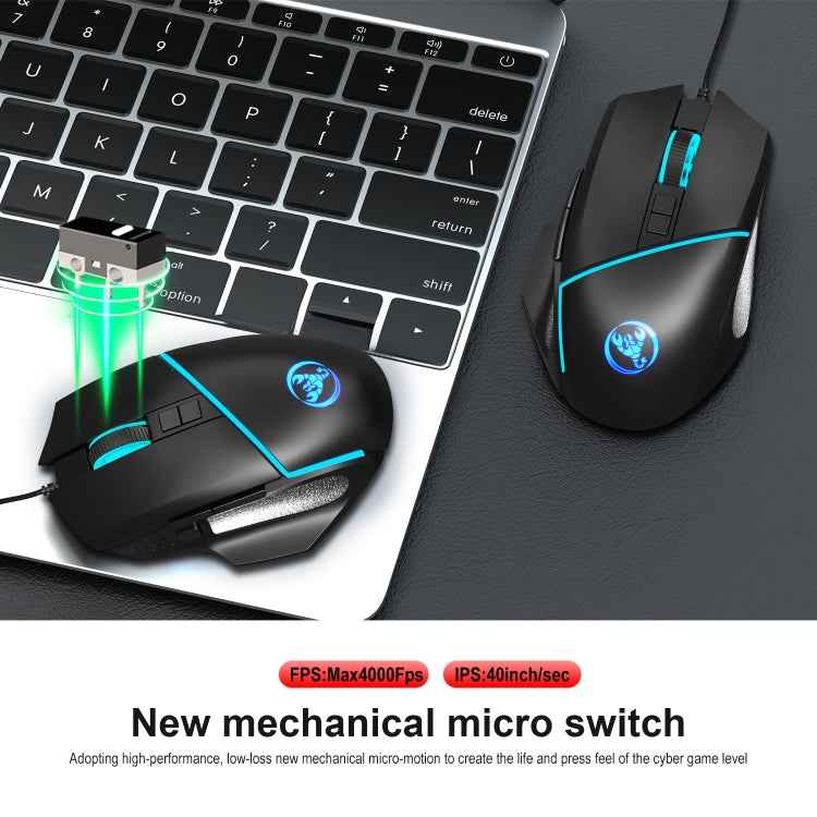 HXSJ  V100 + A876 Mobile Game One Hand Wired Keyboard + Mouse Set